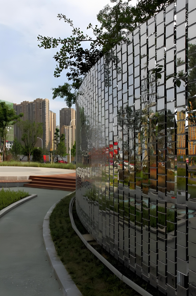 Wind-driven wall kinetic facade shimmer wall flapper facade solutions